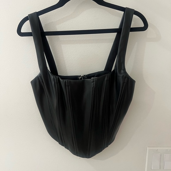 Ali Faux Leather Corset Top - Picture 2 of 5